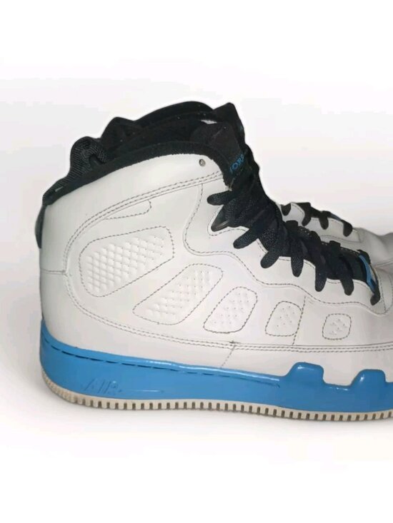 Air Jordan Fusion 9 White/ Powder Blue -Air Jordan 9 x Air Force One, Sz 11 RARE main image 8